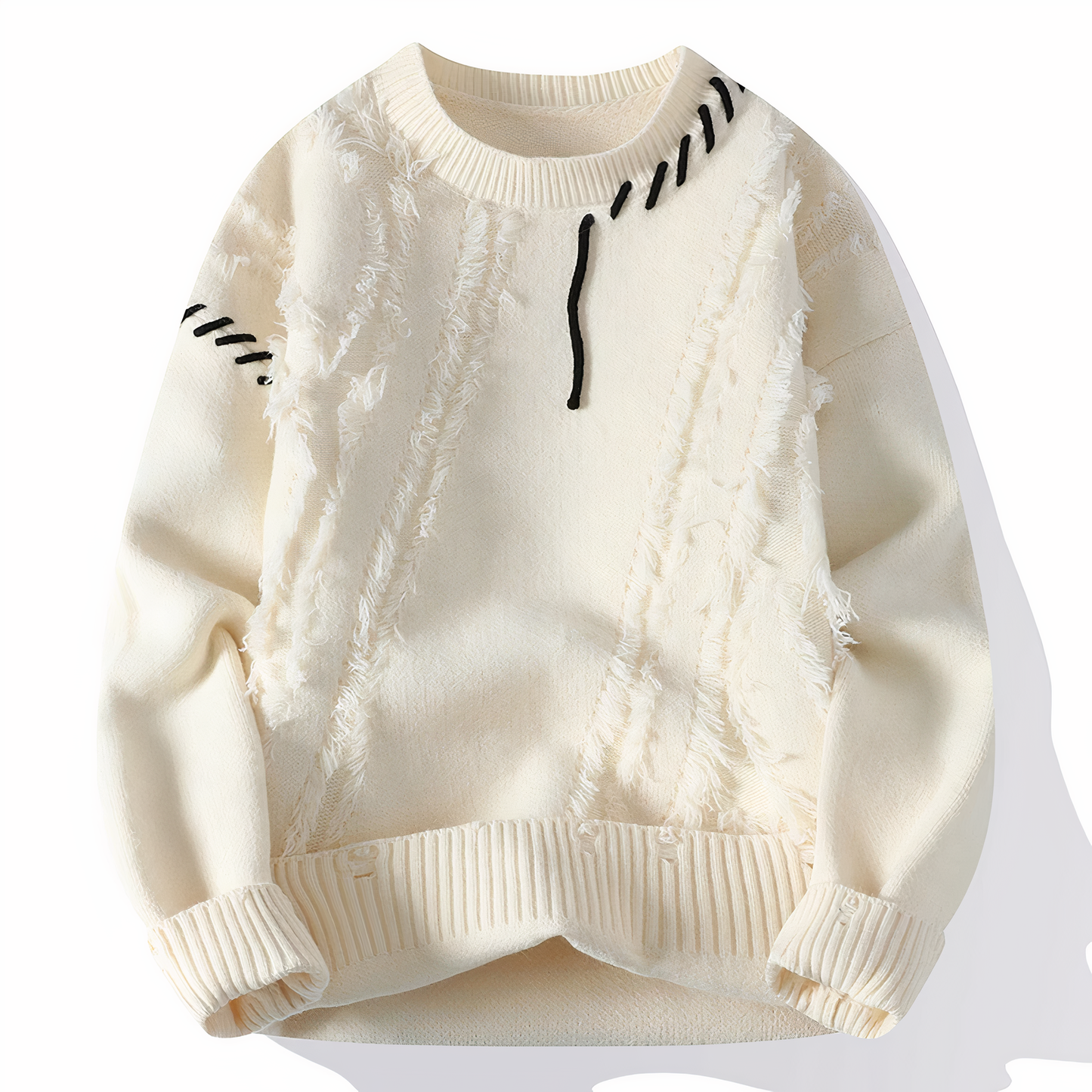 Einzigartiger Patchwork Pullover Modern Style