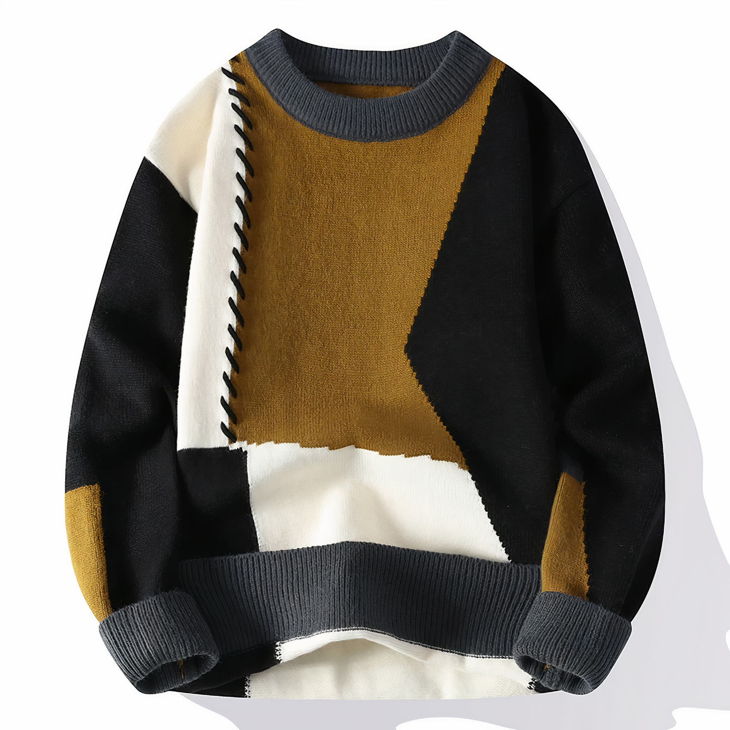 Einzigartiger Patchwork Pullover Modern Style