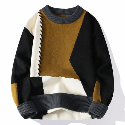 Einzigartiger Patchwork Pullover Modern Style