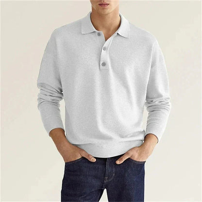 Herren Langarm Poloshirt Elegant Style