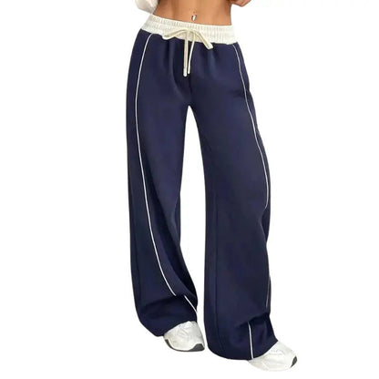 Bequeme Jogginghose Weites Bein Elastischer Bund - IdealeKleiden