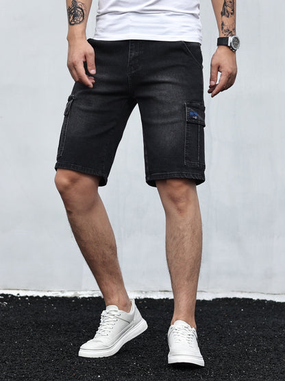 Bequeme Herren Cargo Shorts Denim Stretch
