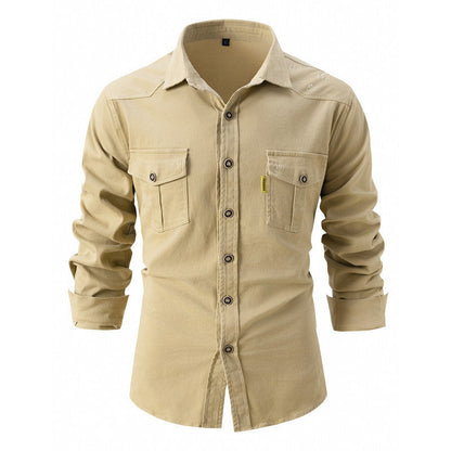 Herren Hemd Denim Modern Langarm