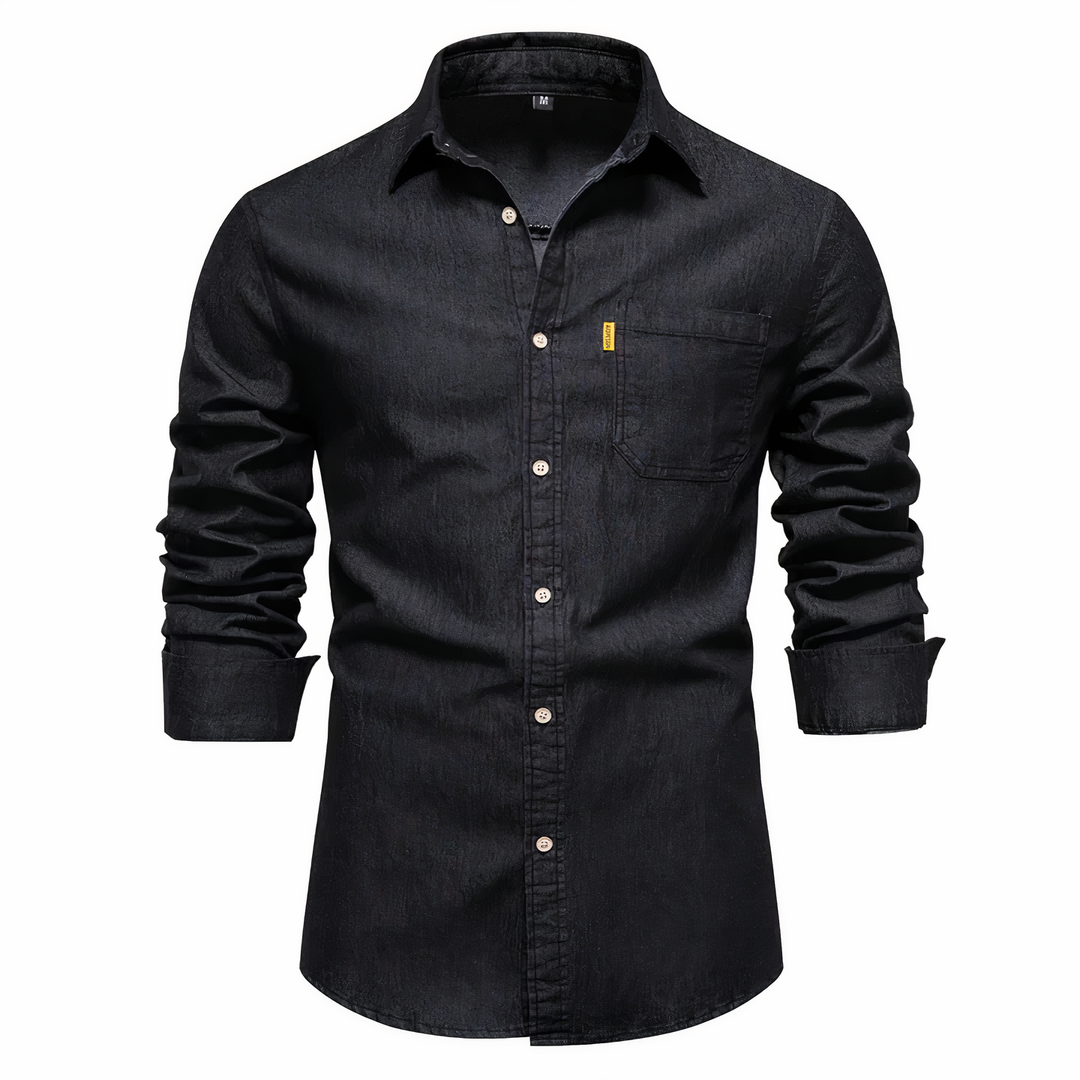 Herren Denim Hemd Modern Langarm - IdealeKleiden