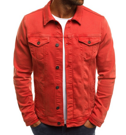Herren Jeansjacke Slim Fit Sommer Modell