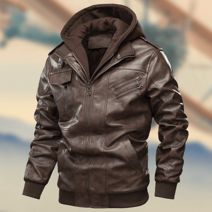 Elegante Lederjacke Warm und Stylish - IdealeKleiden