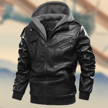 Elegante Lederjacke Warm und Stylish