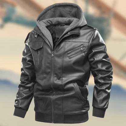 Elegante Lederjacke Warm und Stylish