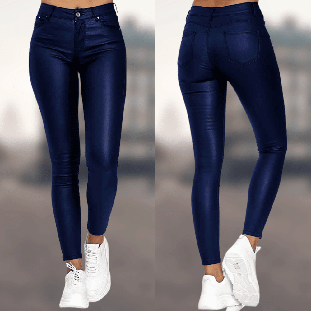 Elegante Lederhose Damen Bequem Modern