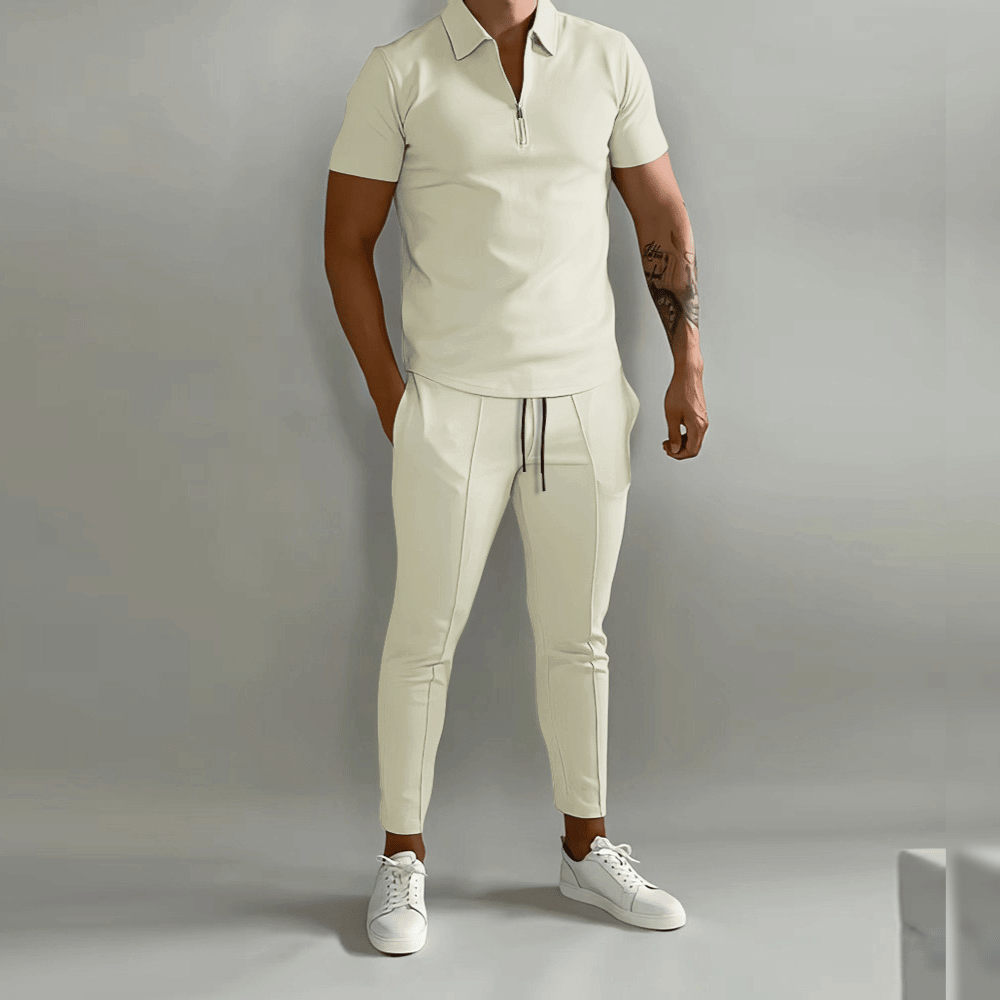 Herren Poloshirt Set Freizeit Sportlich 2-teilig