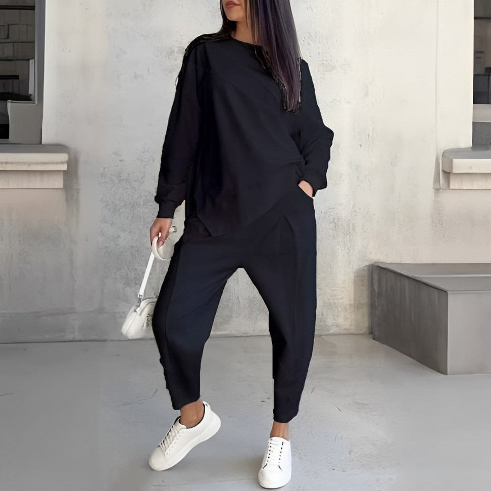 Modische Damen-Kleidung Satz mit Hoodie-Look