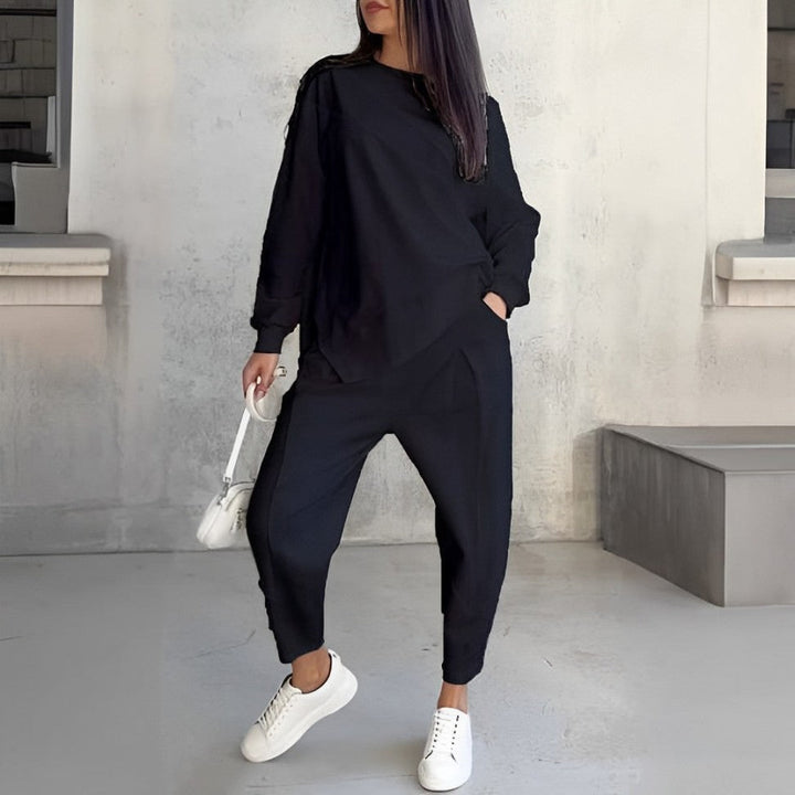 Modische Damen-Kleidung Satz mit Hoodie-Look