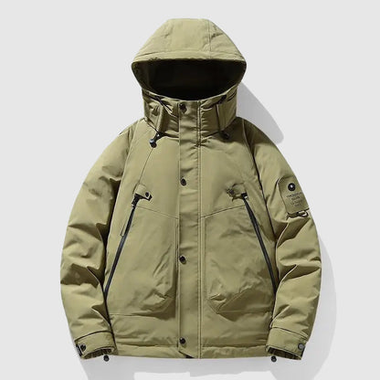 Winterjacke Herren Kapuze Daunenfüllung Warm