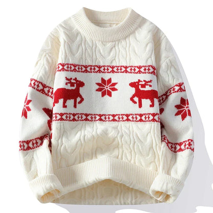 Weihnachtspullover Hirschmuster Warm & Stilvoll