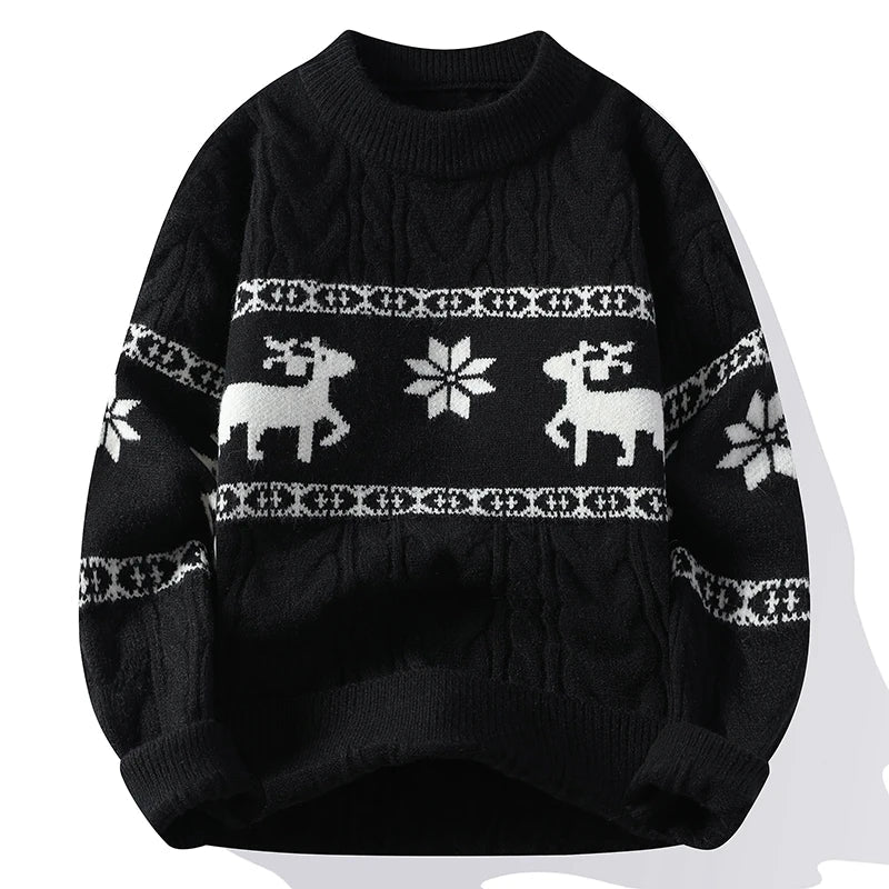 Weihnachtspullover Hirschmuster Warm & Stilvoll
