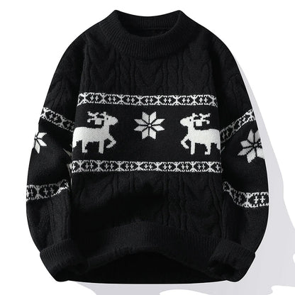 Weihnachtspullover Hirschmuster Warm & Stilvoll