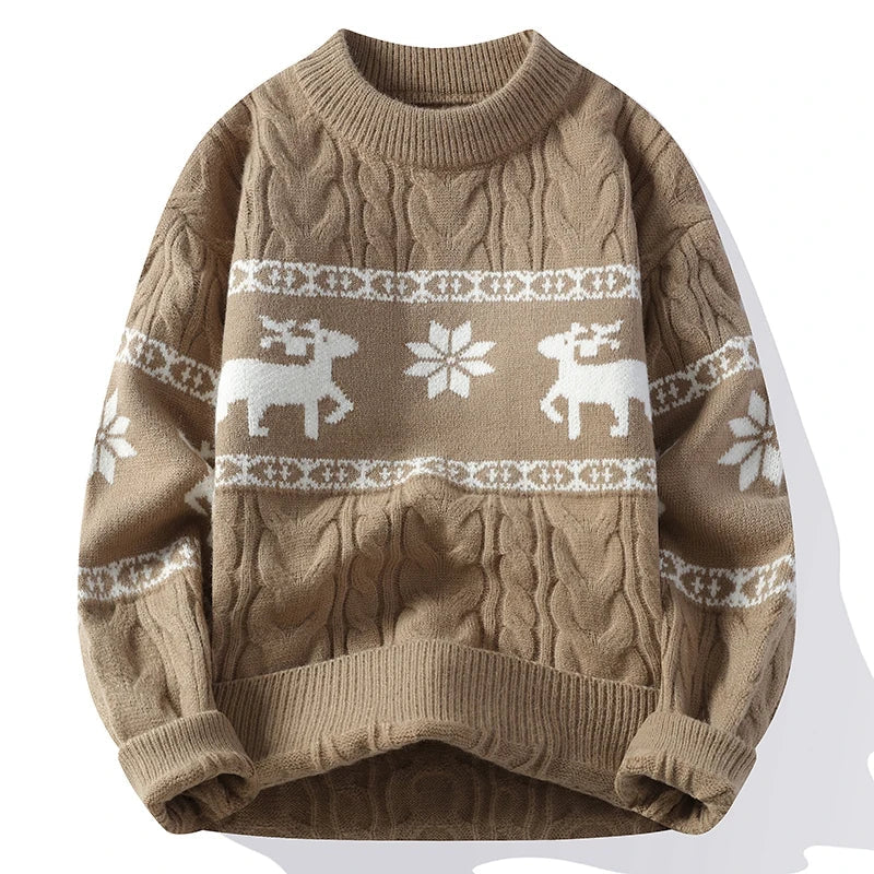 Weihnachtspullover Hirschmuster Warm & Stilvoll