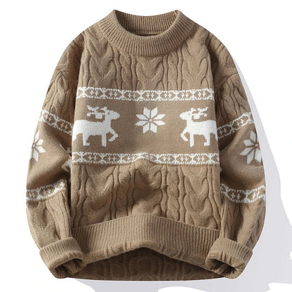Weihnachtspullover Hirschmuster Warm & Stilvoll