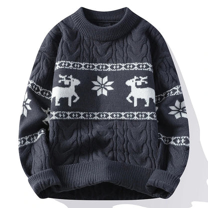 Weihnachtspullover Hirschmuster Warm & Stilvoll