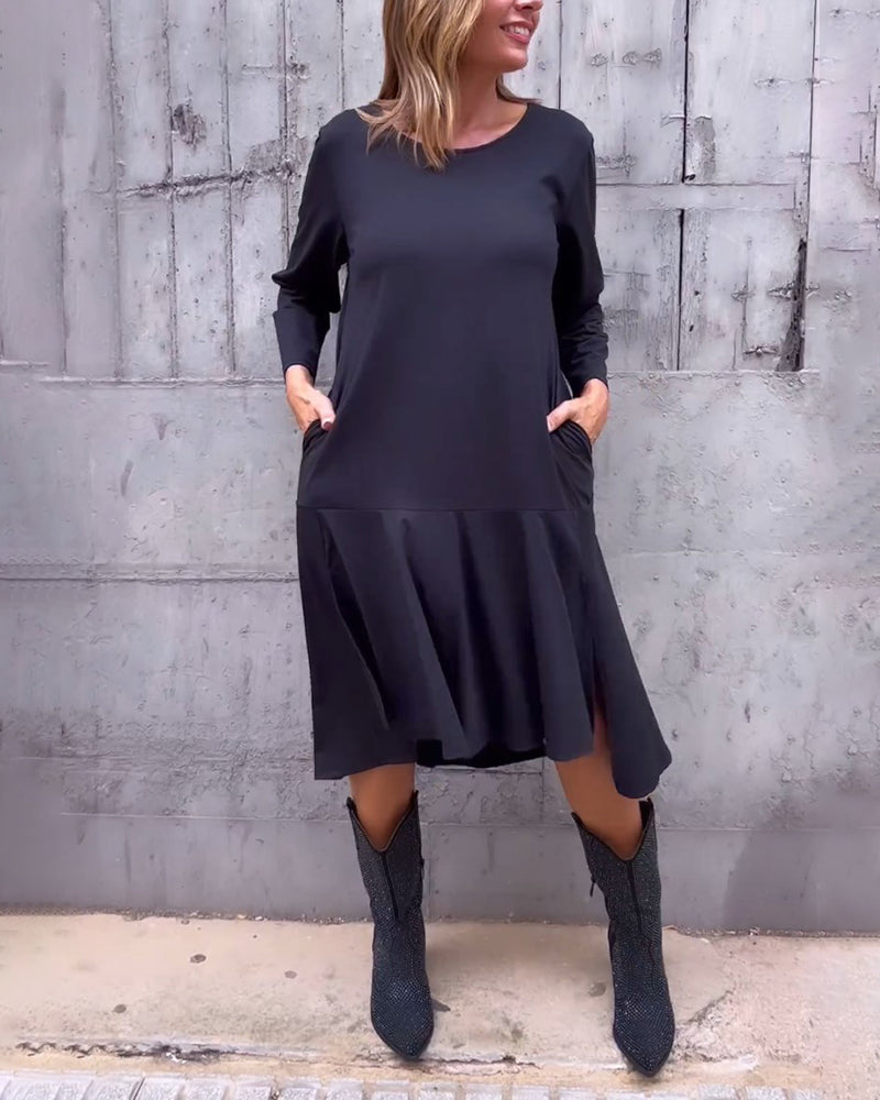 Kleid mit Tasche Damen Elegant