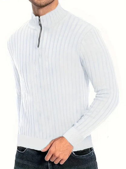 Herren Strickpullover Halbzipp Modern Style