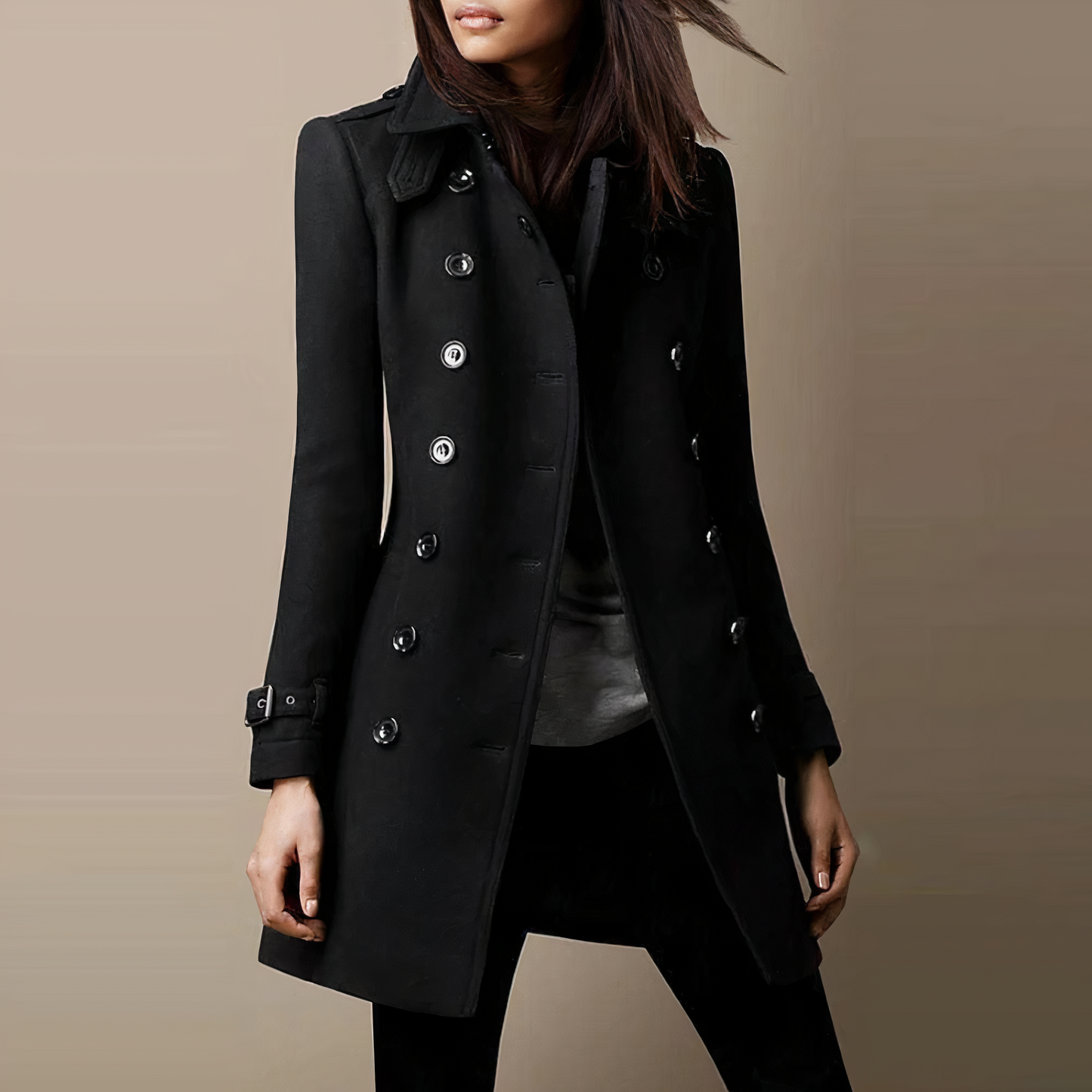 Lang Trenchcoat Damen Warm Winter