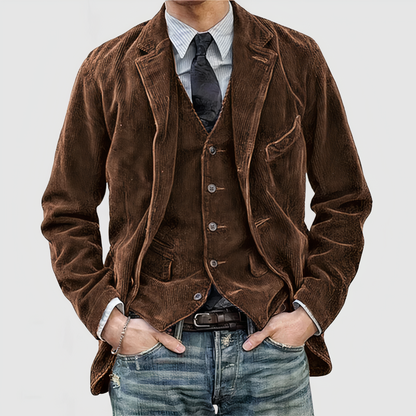 Bequeme Cordjacke Lässig Stil