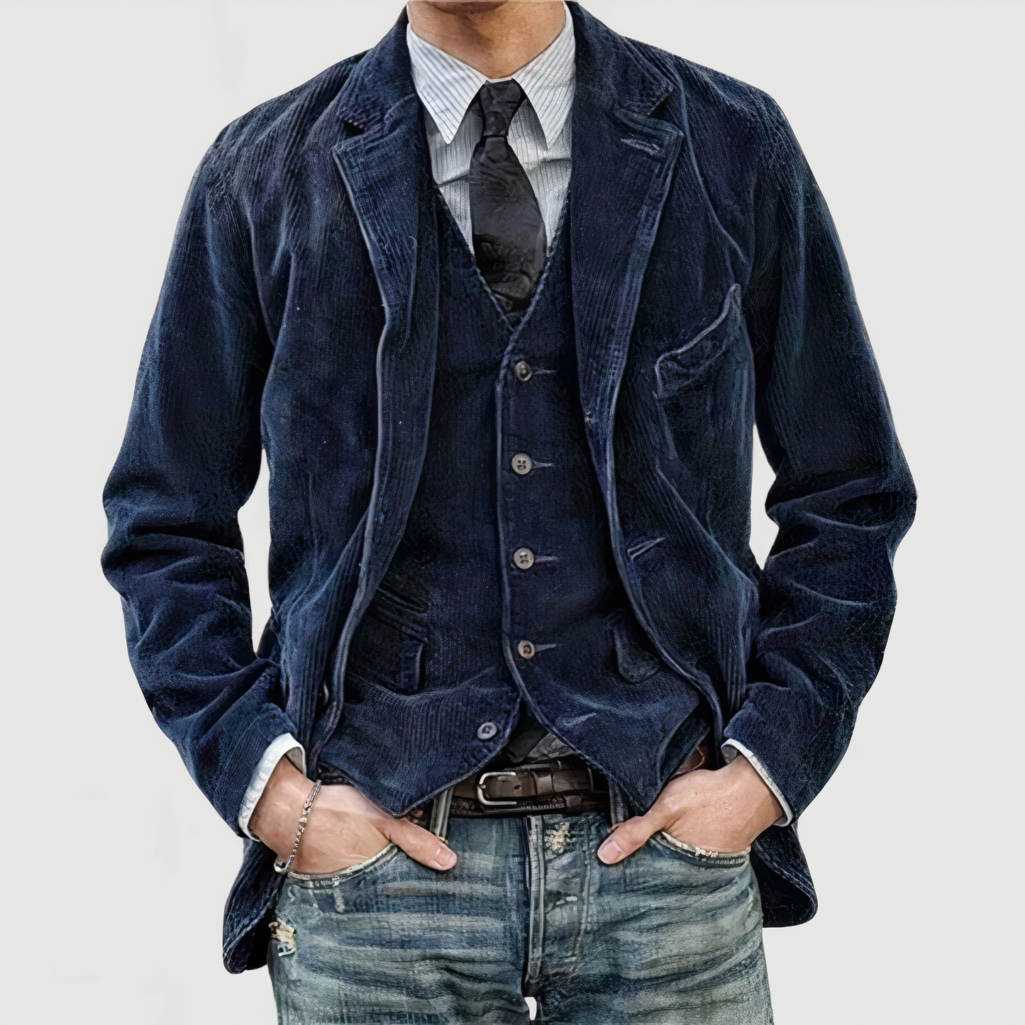 Bequeme Cordjacke Lässig Stil