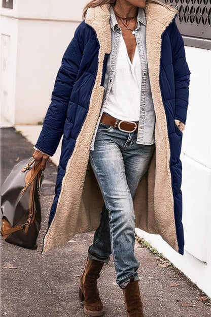Eleganter Damenparka Doppelseitig Warm Isoliert