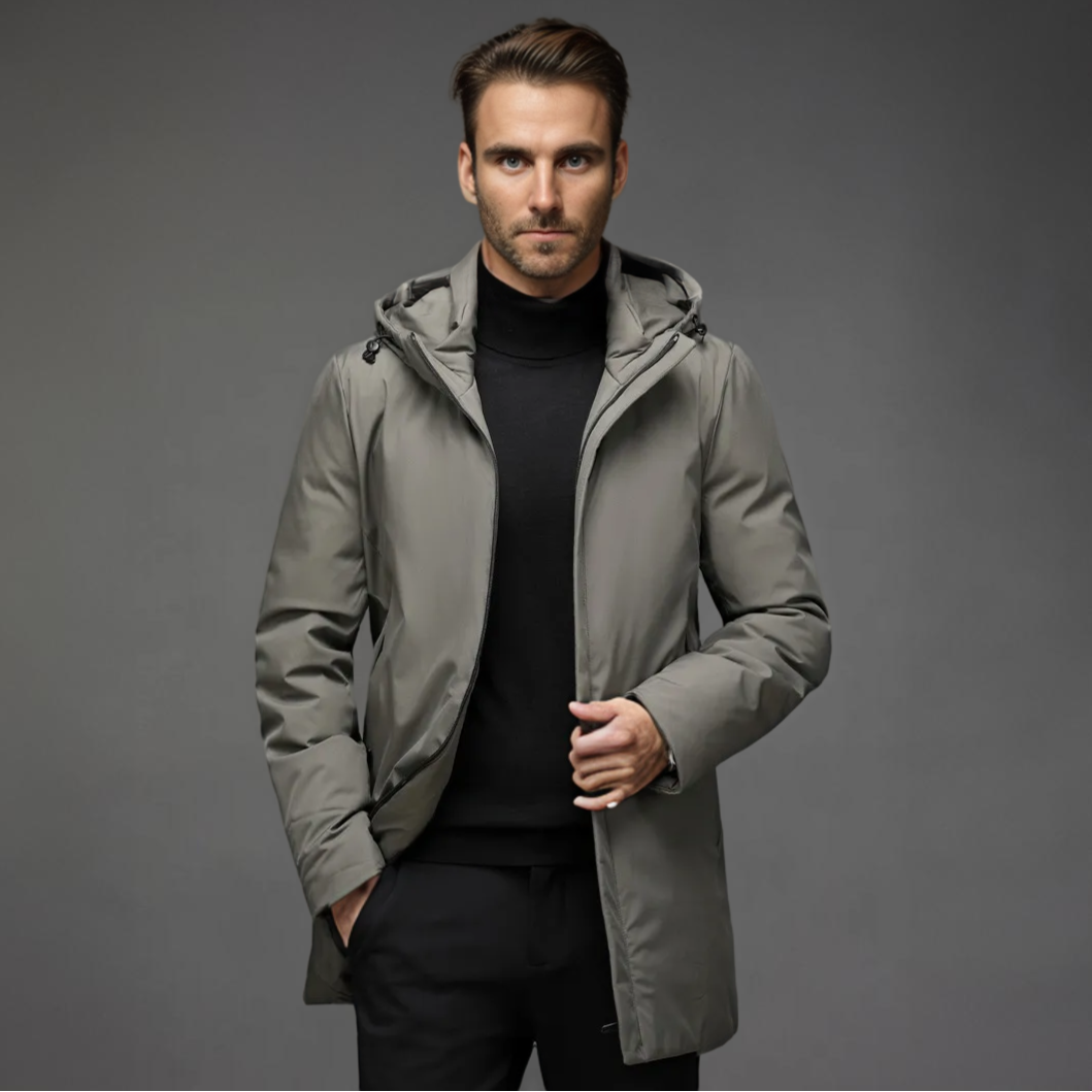 Herren Winterjacke Kapuze Funktionell Wärme - IdealeKleiden