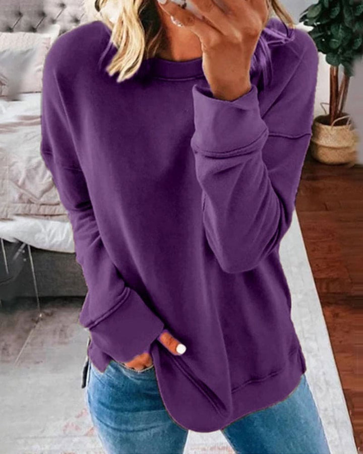 Damen Sweatshirt Weich Bequem Klassisch