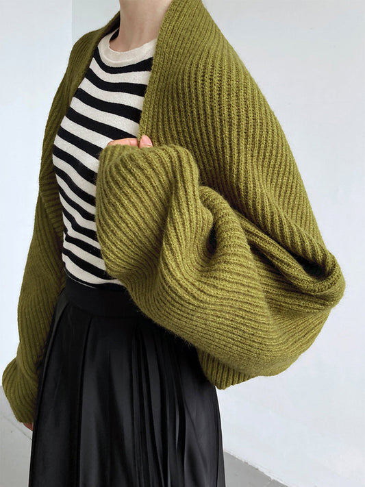 Damen Cardigan Strick Weich Langärmlig - IdealeKleiden