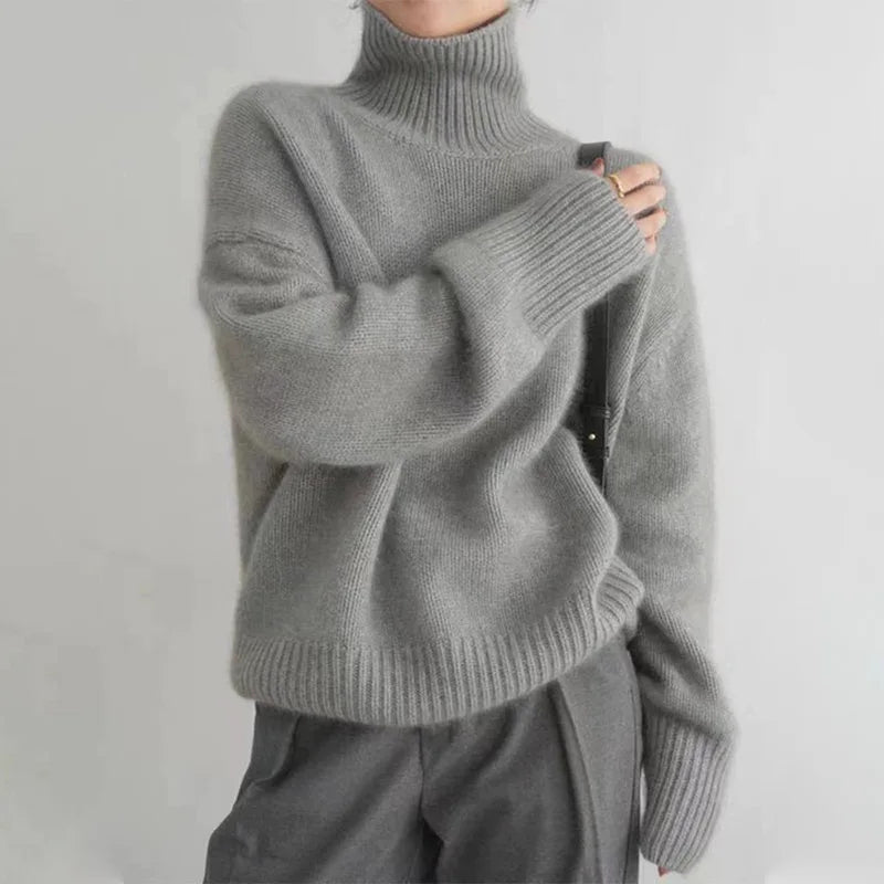 Weiche Rollkragenpullover Damen