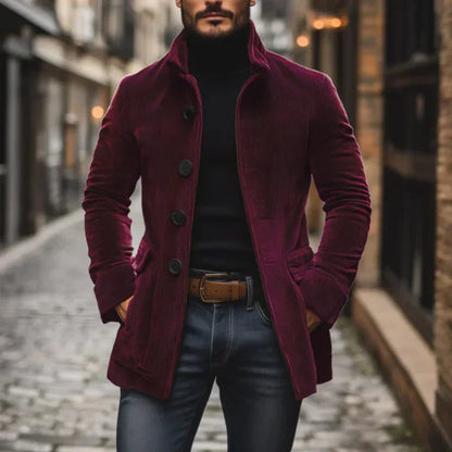 Eline - Cord-Manteljacke Hochkragen Damen