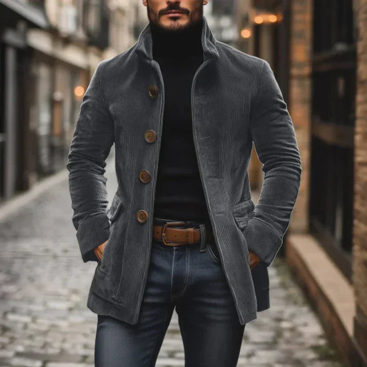 Eline - Cord-Manteljacke Hochkragen Damen
