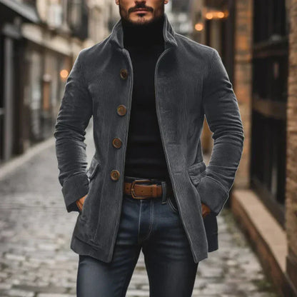 Eline - Cord-Manteljacke Hochkragen Damen