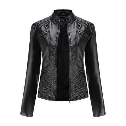 Elegante Lederjacke Damen Modern Zeitlos