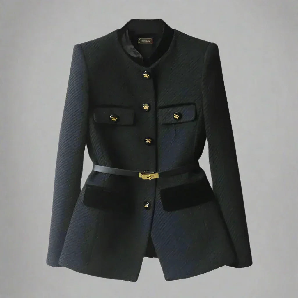 Eleganter Damen Wollmantel Mittellang Warm - IdealeKleiden