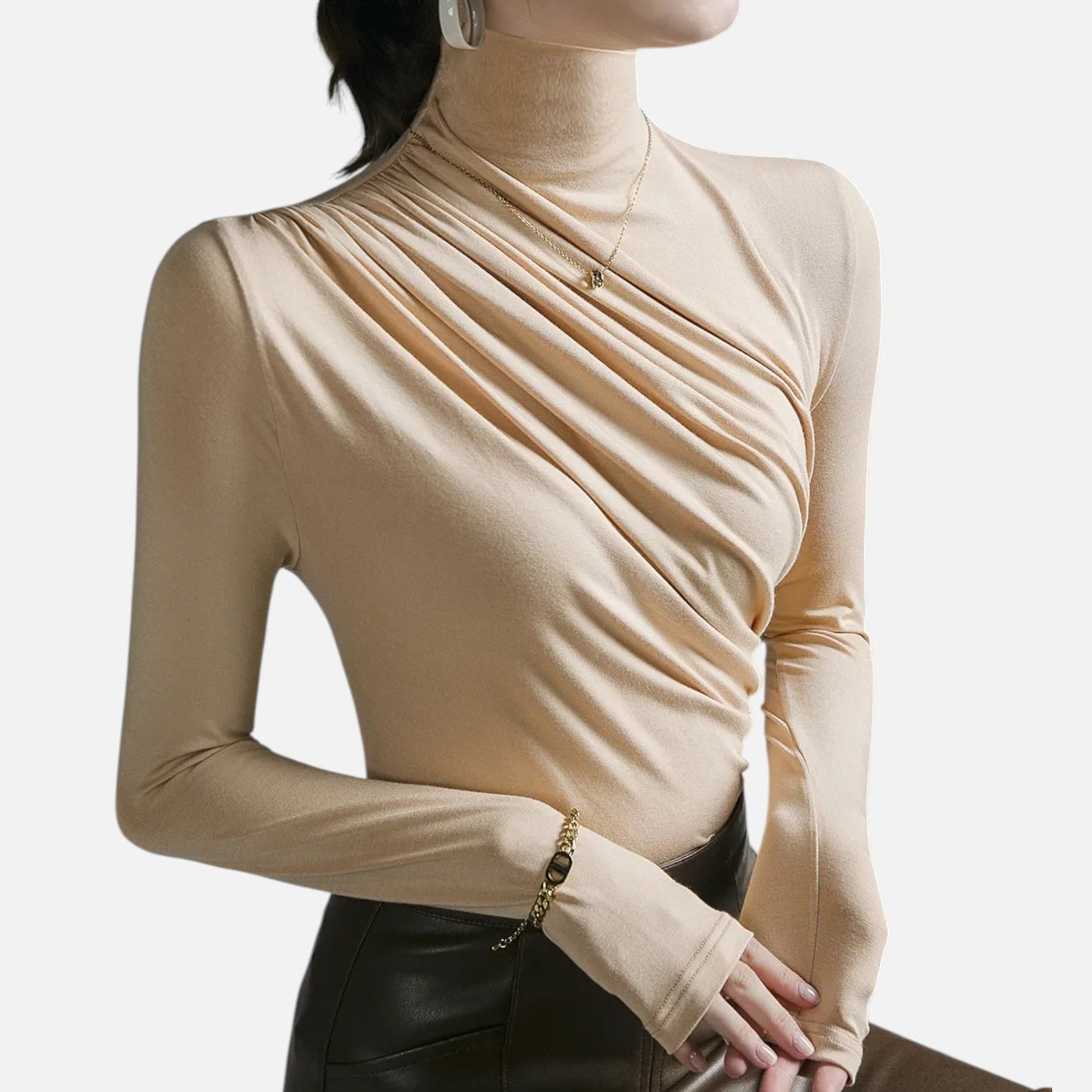 Elegante Blusen Damen Stehkragen Modell