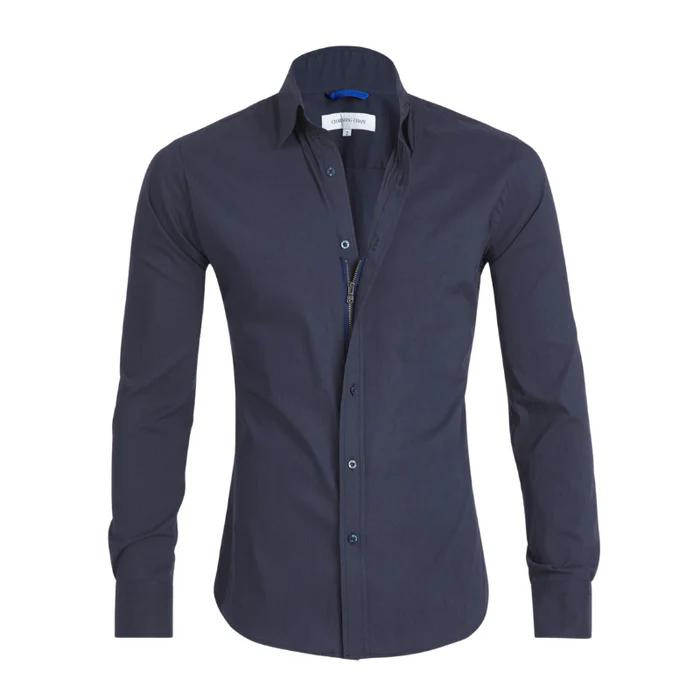 Elegante Stretch-Bluse mit Reißverschluss
