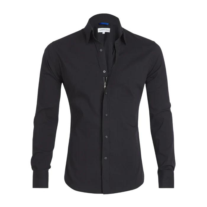 Elegante Stretch-Bluse mit Reißverschluss - IdealeKleiden