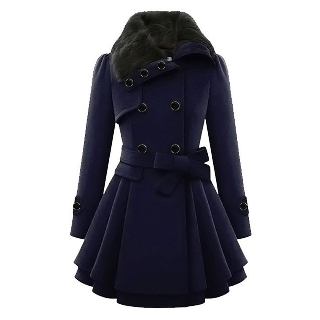 Eleganter Woll-Trenchcoat Damen Wintermantel