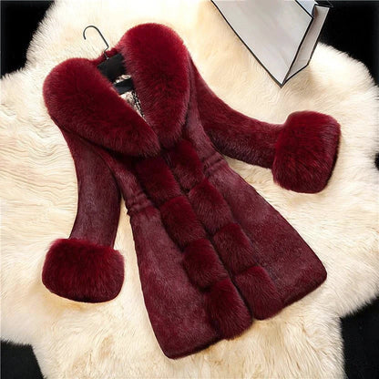 Wintermantel Elegant Schneekönigin Stil