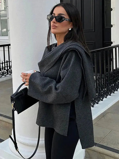 Elegante Capejacke Zeitlos Chic