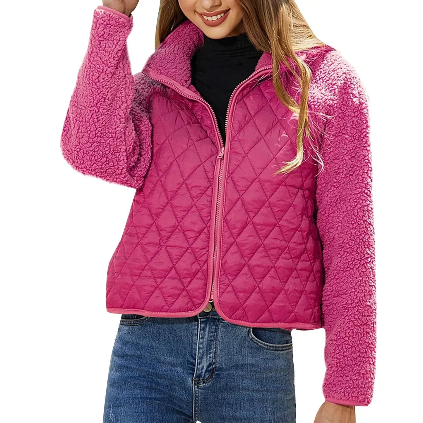 Damen Steppjacke Warm Gemütlich Isoliert