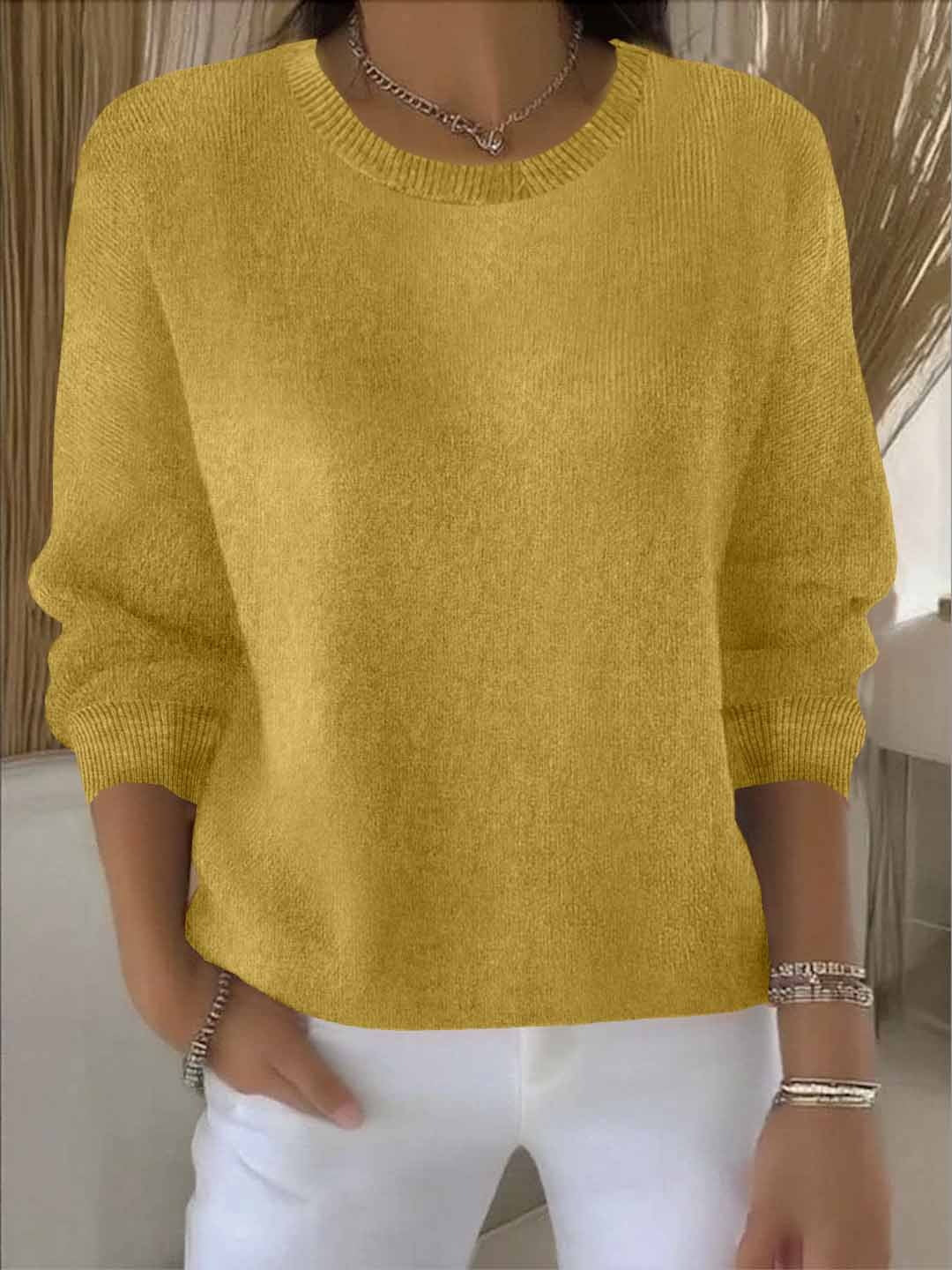 Damen Strickpullover Warm Weich Winter - IdealeKleiden