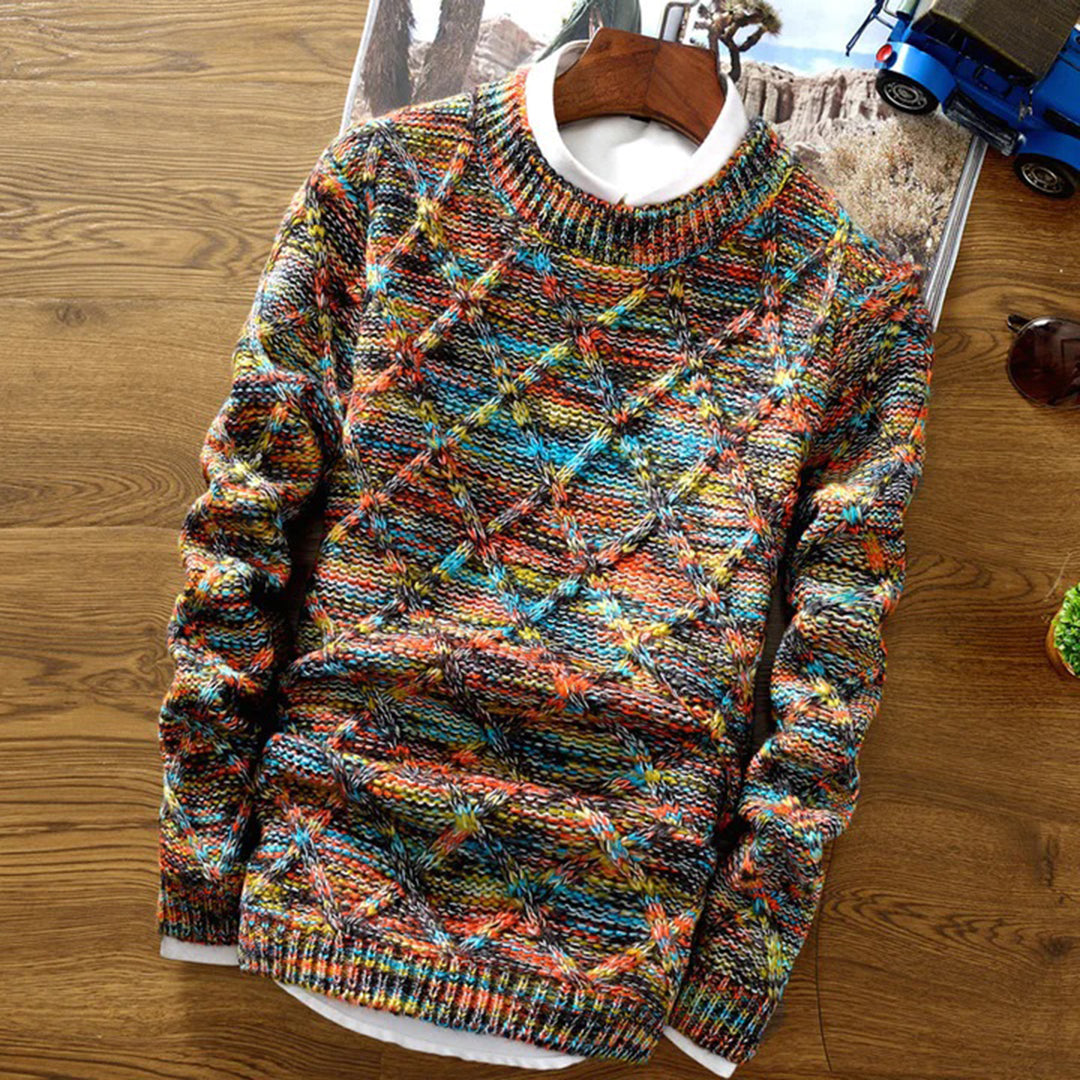 Klassisches Kleid | Bequeme Passform Rauhmuster Weiches Strickkleid - IdealeKleiden