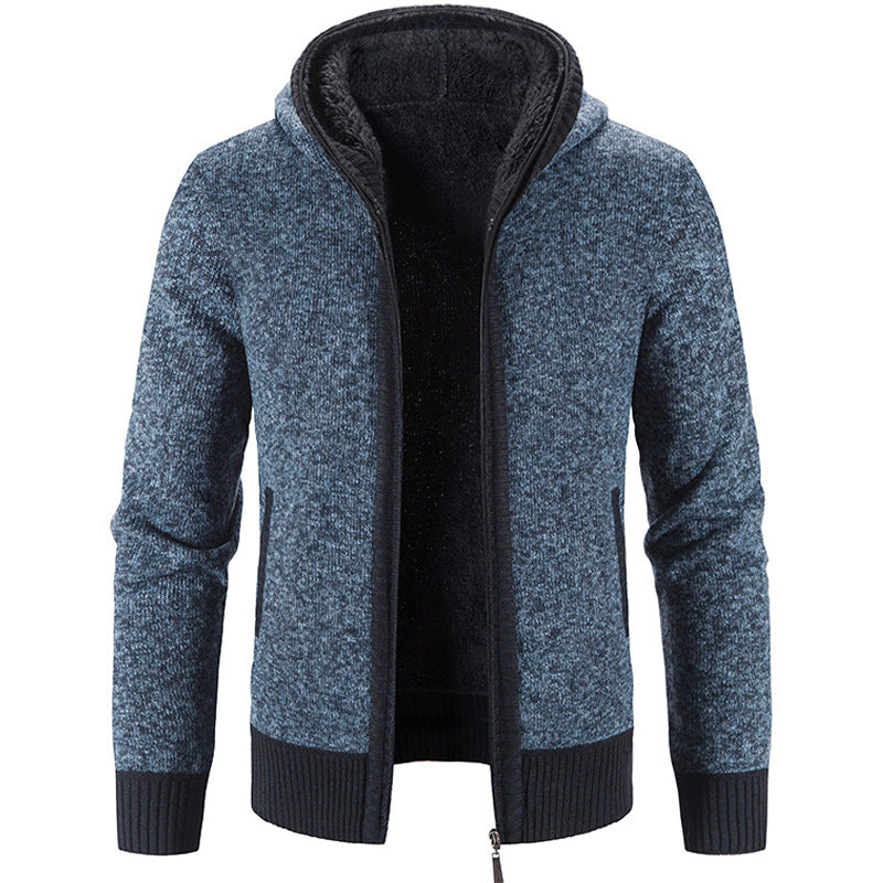Dickstrick Pullover Kapuze Warm