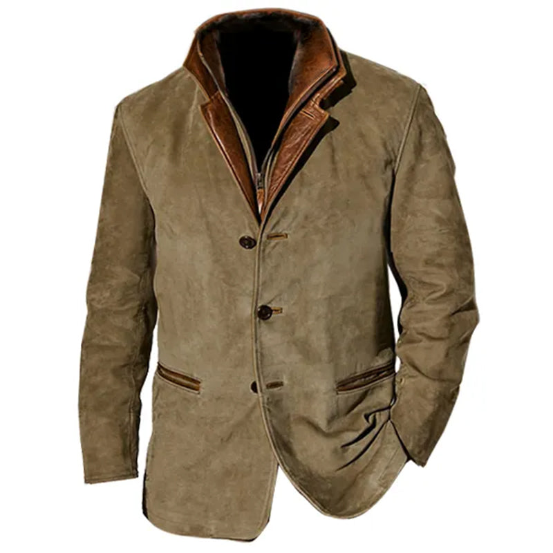 Elegante Wildleder Jacke Klassisches Design