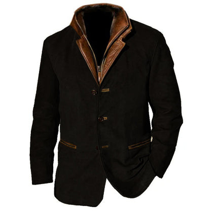 Elegante Wildleder Jacke Klassisches Design
